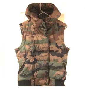The North Face Cameo Vest with Hoodie